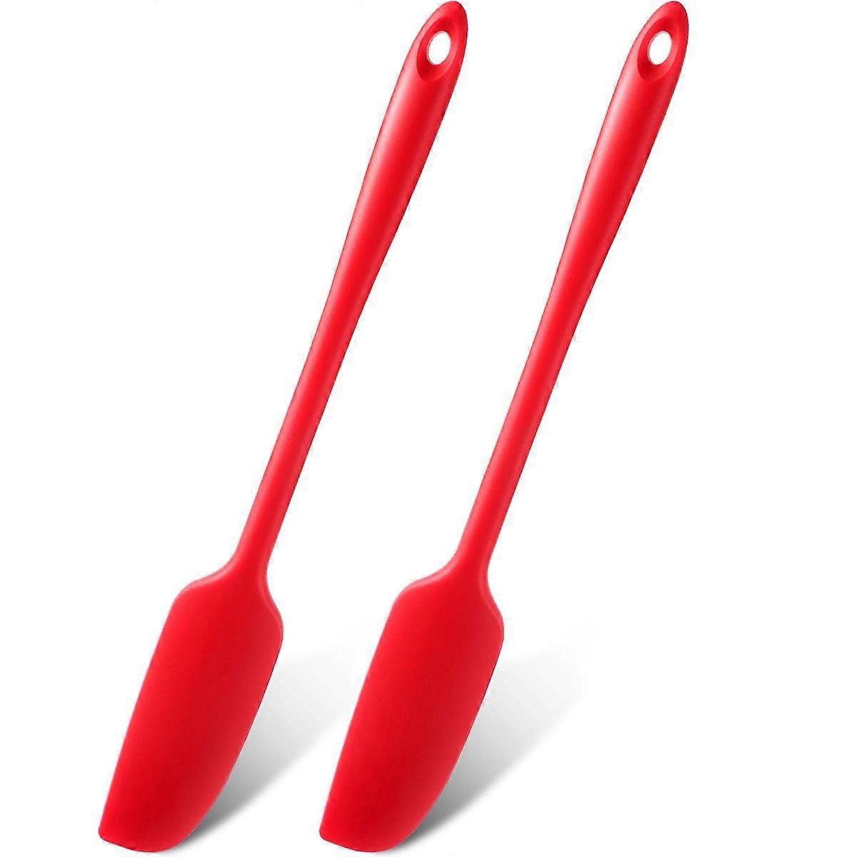 Long-handled silicone scraper for cups, smoothies, and blenders
