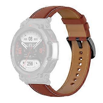 For Huami Amazfit T-Rex 2 Genuine Leather Replacement Watch Strap Adjustable Wrist Band with Tool