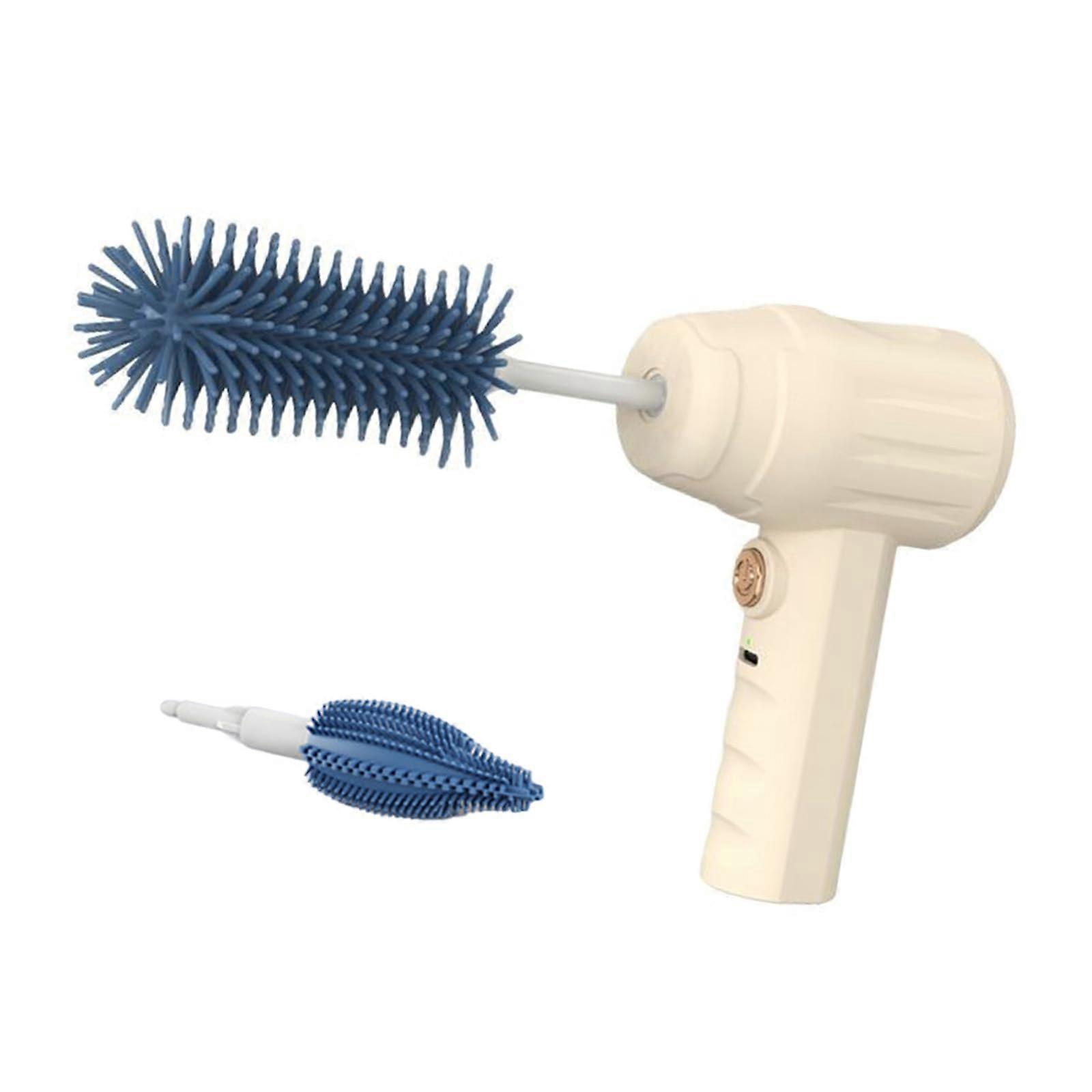 Electric Baby Bottle Cleaner with Replaceable Silicone Head, Rechargeable Rotating Brush