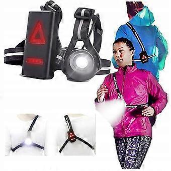 Chest Running Light, 3 Modes COB LED, 2200mAh Rechargeable, Night Running Safety Light