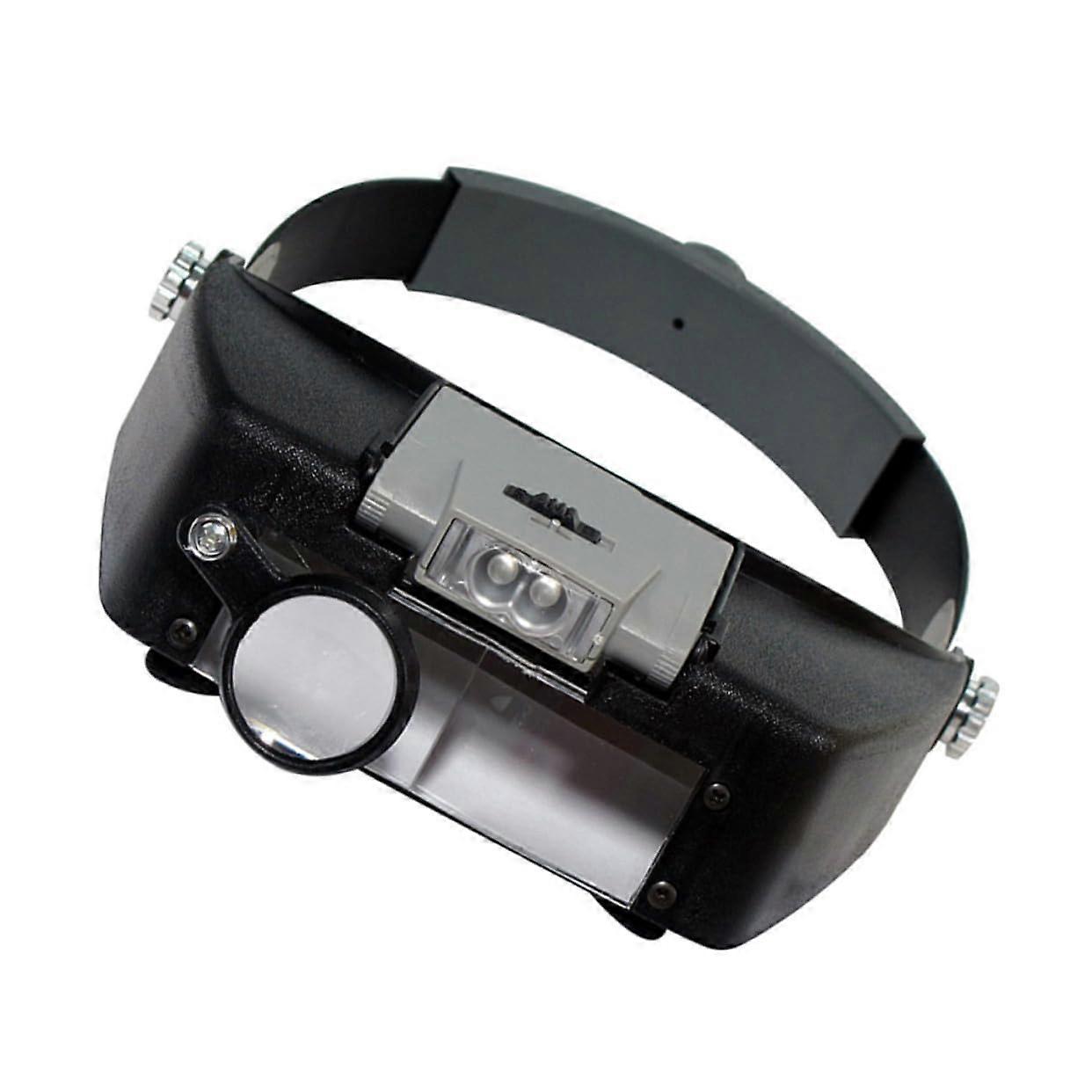 LED Head Magnifier with Adjustable Brightness, Lightweight Headband Magnifying Glass for Precision Work