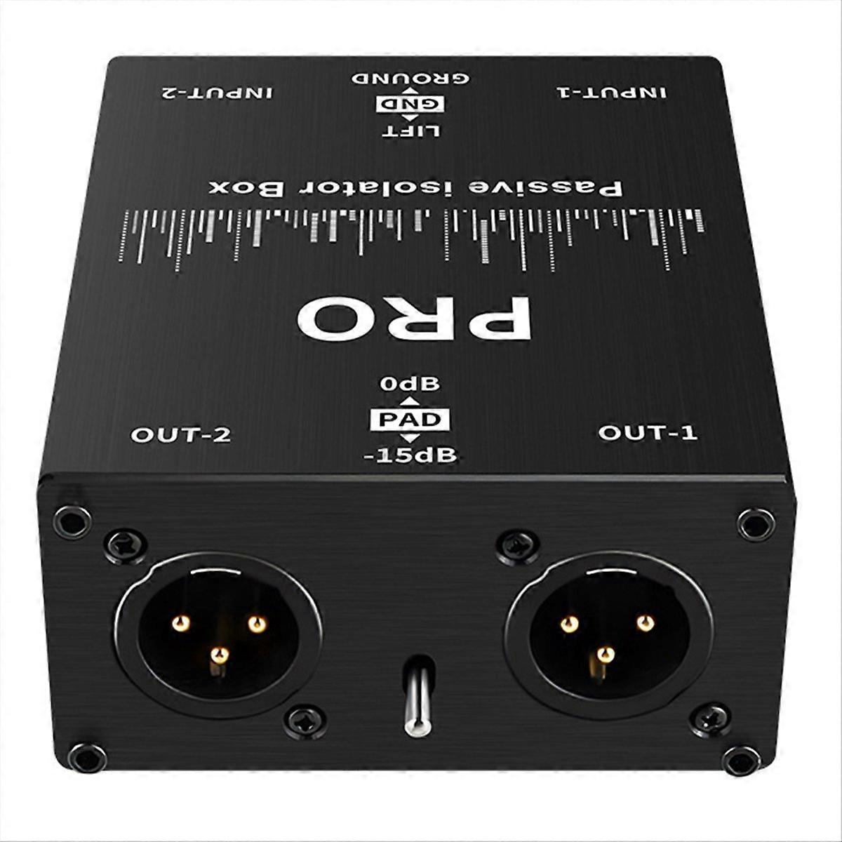 6.35 XLR Audio Isolator Mixer Støyreduserende lydstrøm