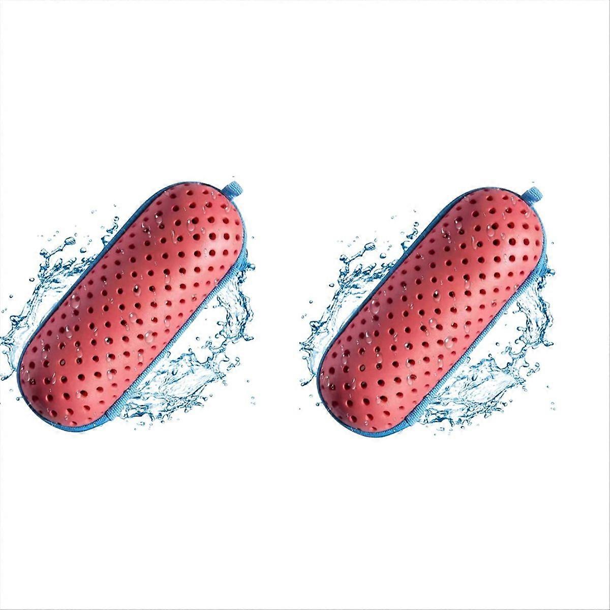 Red Swimming Goggle Case, Goggle Protection Case with Clip