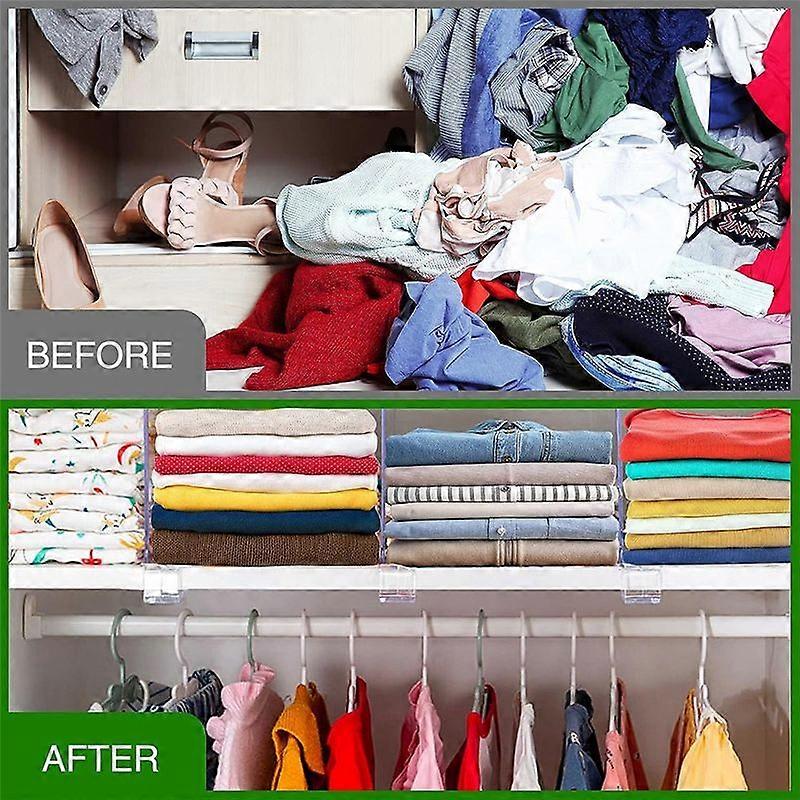 10Pcs Clear PET Shelf Dividers