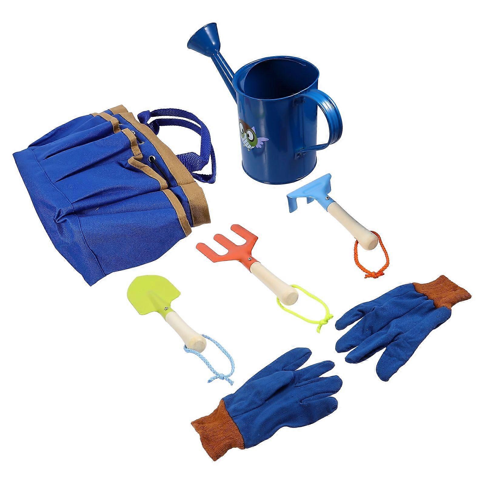 Blue Kids Multi-Purpose Garden Tools Set for Playing 1Set Sand Excavating
