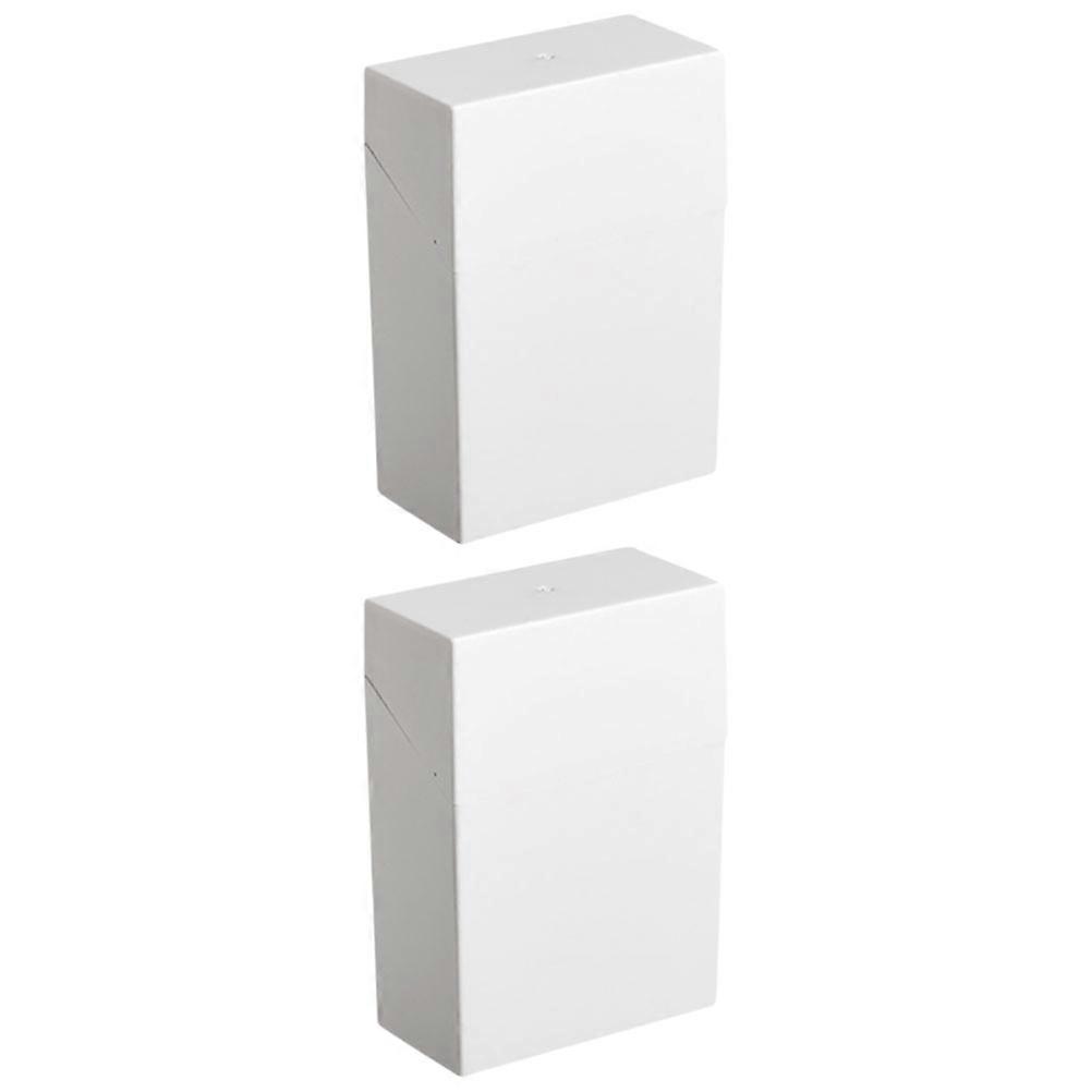 2Pcs Sewing Supplies Organizer Small Sundries Storage Box White Rectangular Gadget Holders Protection Certified Material