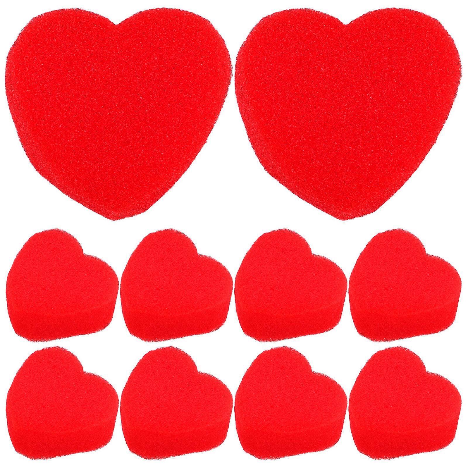 20Pairs Red Sponge Hearts Stage Performance Props