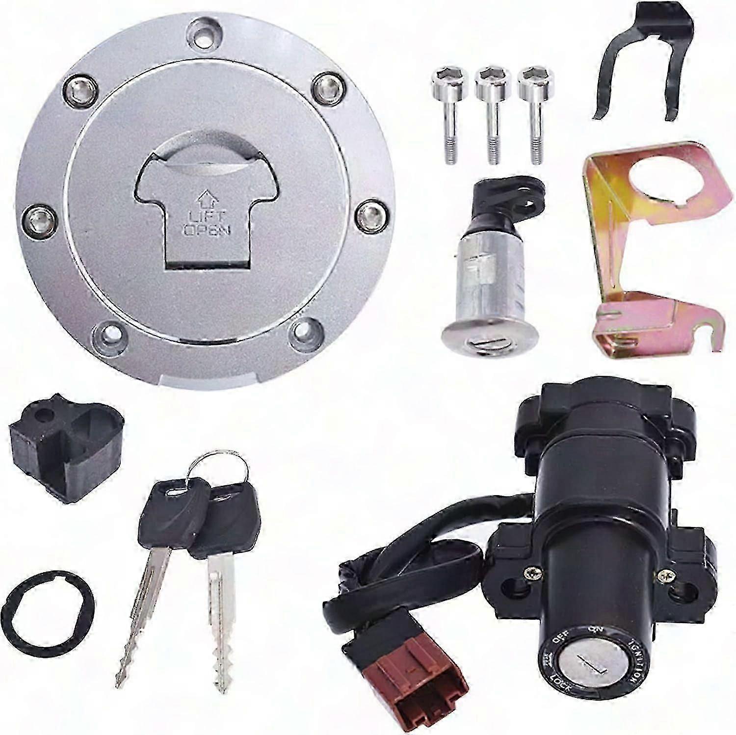 Ignition Switch Lock Key Set with Fuel Tank Cap for CBR VTR Models Replacement Fit