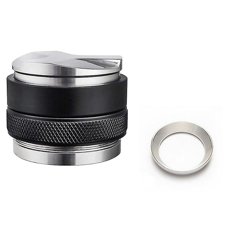 Double Coffee Tamper Kaffeetrichter Ring Pulver Ring, Espresso Kaffeepresse Silber Tamper Coffee Shop Zubehör