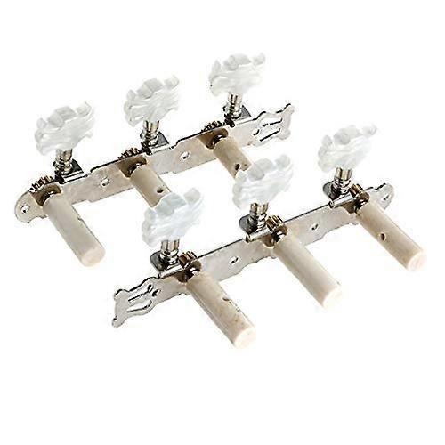 White Classical Guitar Tuning Pegs Pair for Precise String Adjustment and Smooth Tuning