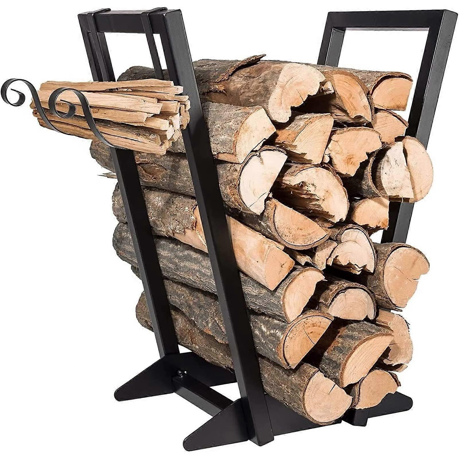 Outdoor Firewood Rack Heavy Duty Holds 150 lbs Log Store Modular Stackable Elevated Storage