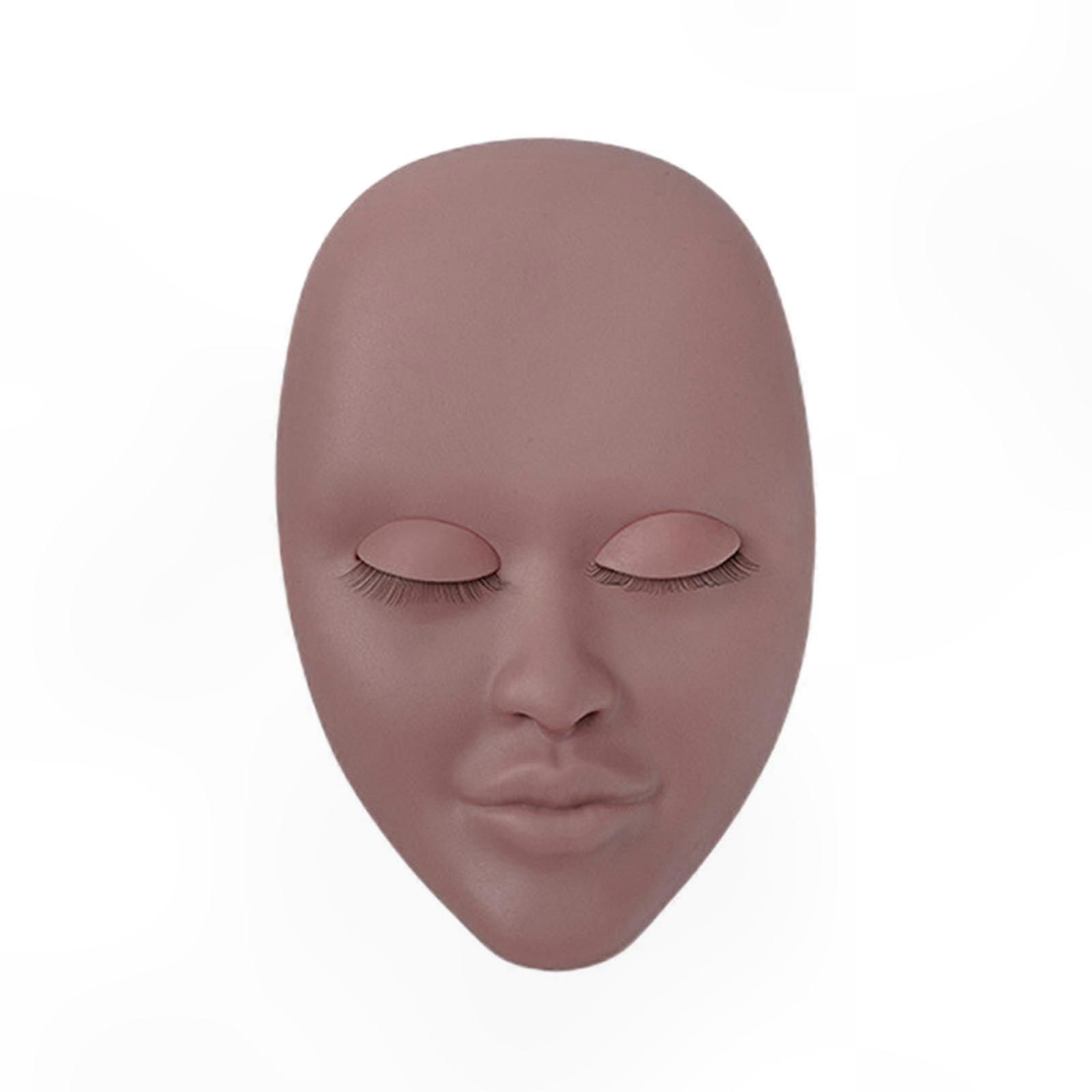 Removable Eyelids Mannequin Head for Lash Extensions, Flat Model Head for Practice