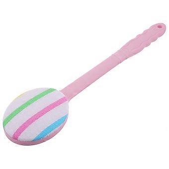 Bath Brush with Long Handle for Gentle Cleaning Dual-Sided Pink