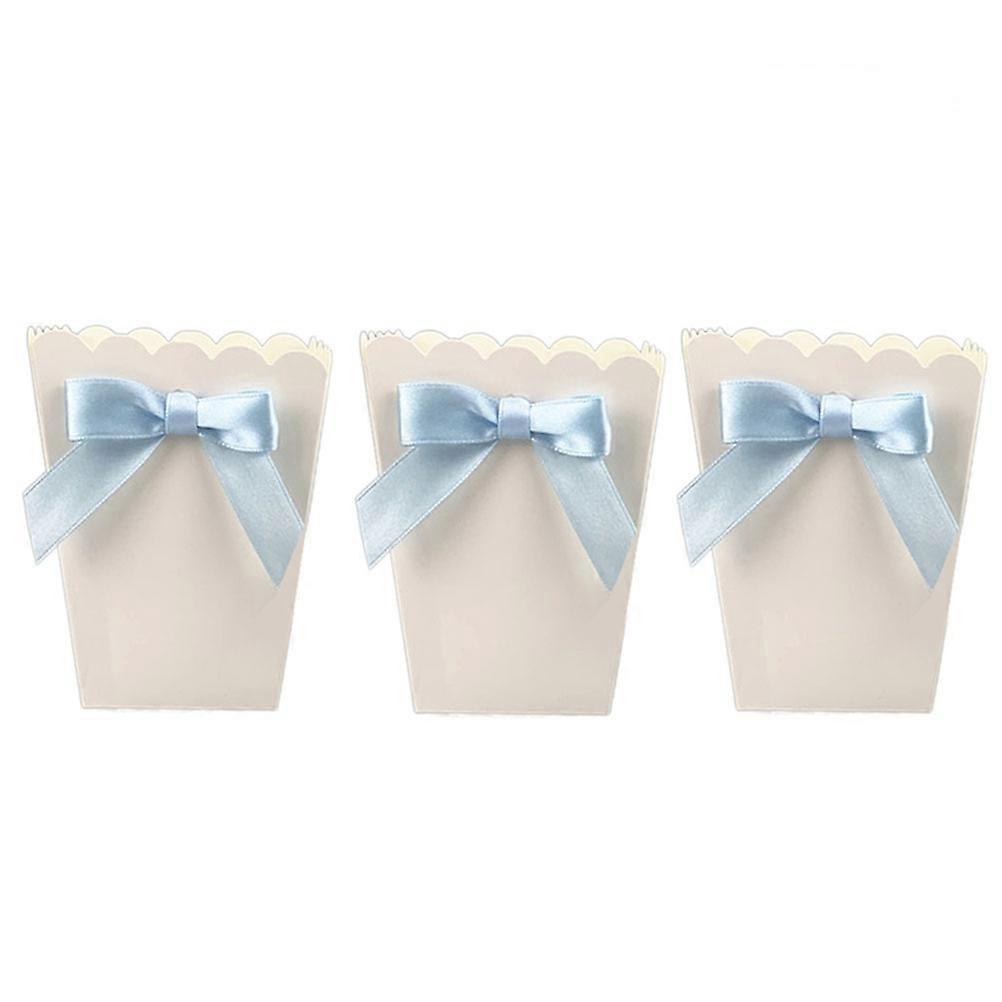 Popcorn Boxes Bow White Popcorn Boxes for Snack Storage 12Pcs