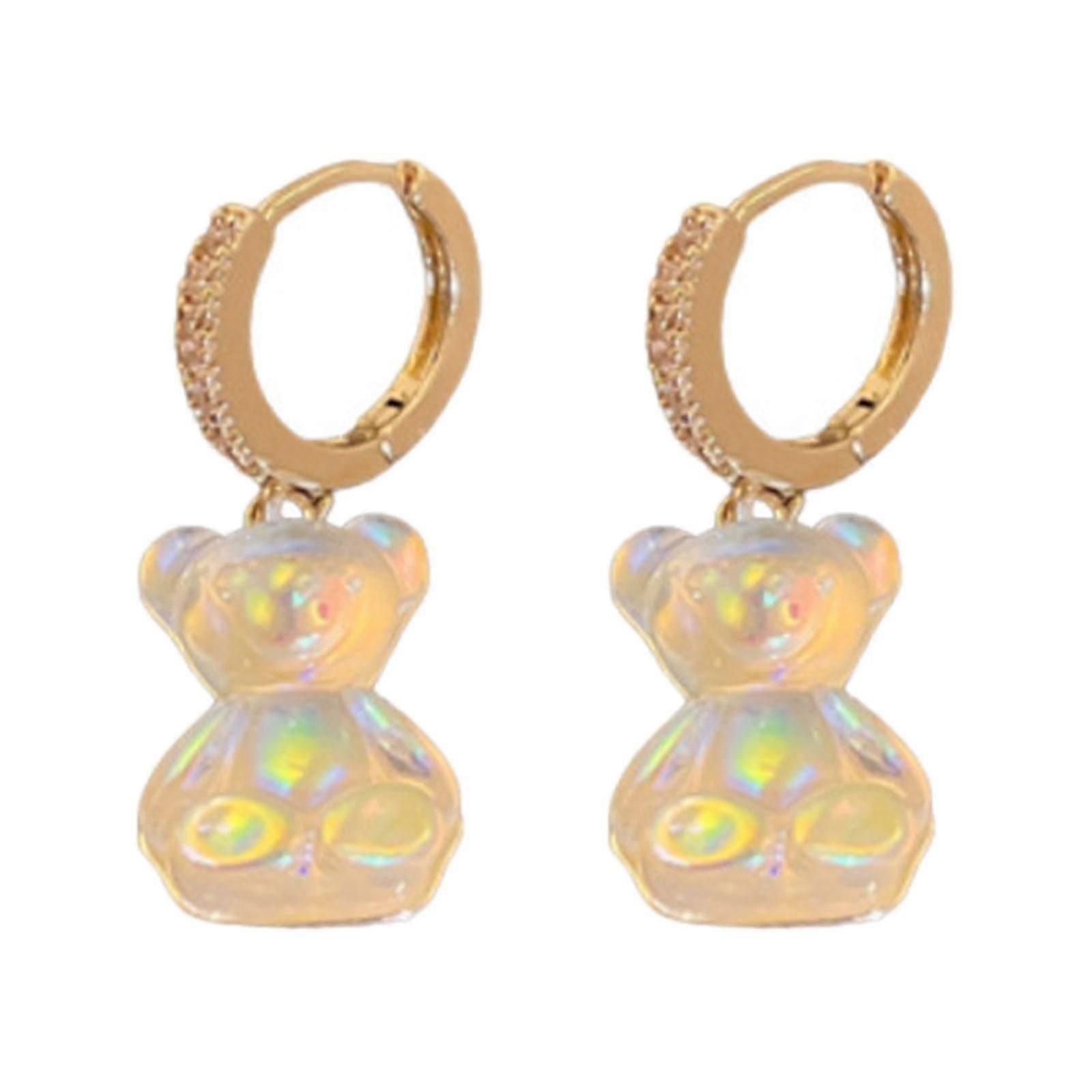 Bear Dangle Earrings Animal Drop Stud Earring Adorable Candy Bear Earrings