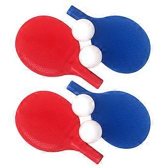 Bordtennisracketsett i plast for barn, 6 sett med baller inkludert