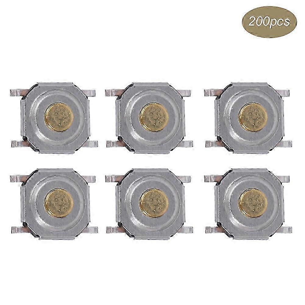 200Pcs Brass Tactile Push Button Switch 4x4x1.5mm Waterproof