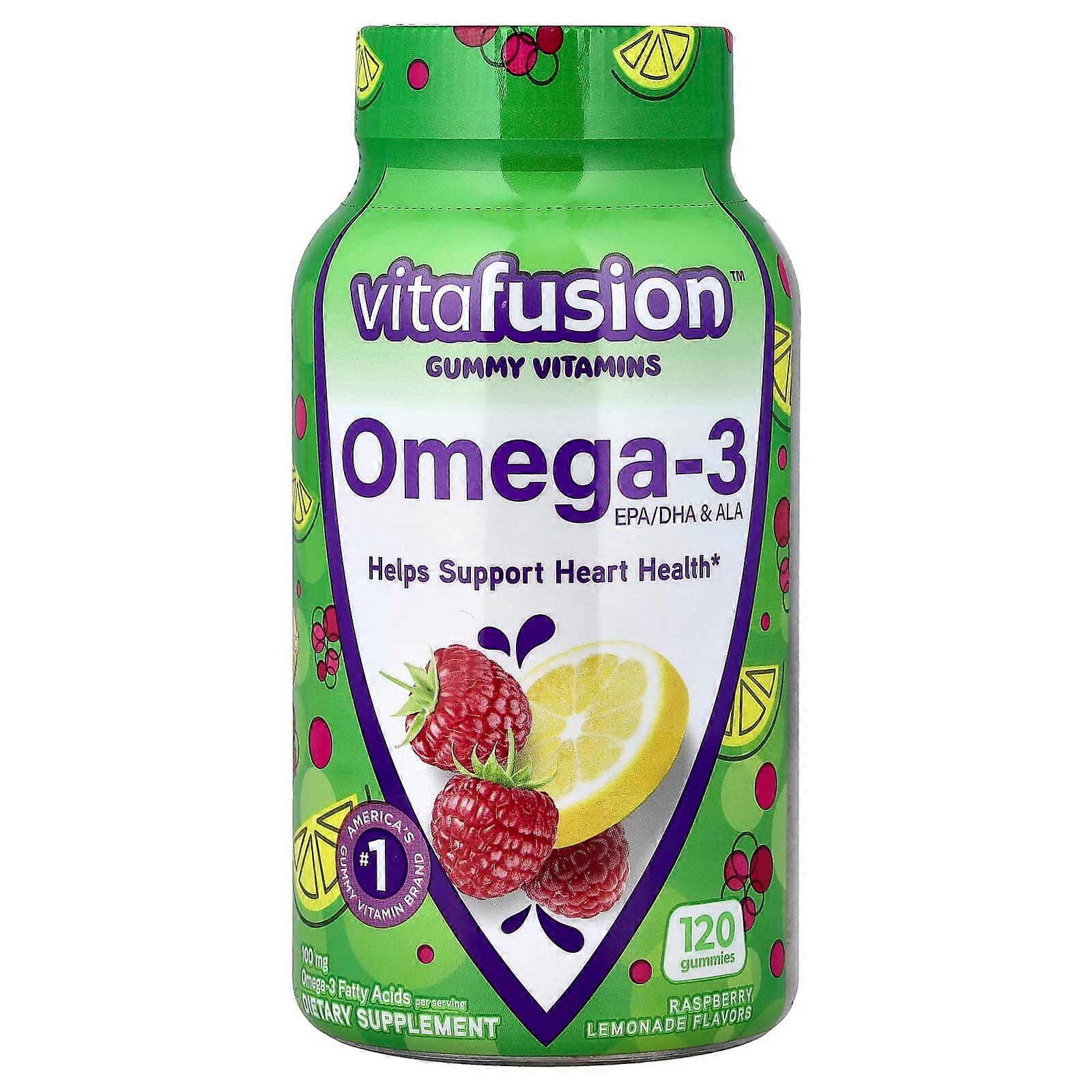 VitaFusion, Omega-3, EPA/DHA & ALA Gummies, Raspberry Lemonade, 120 Gummies
