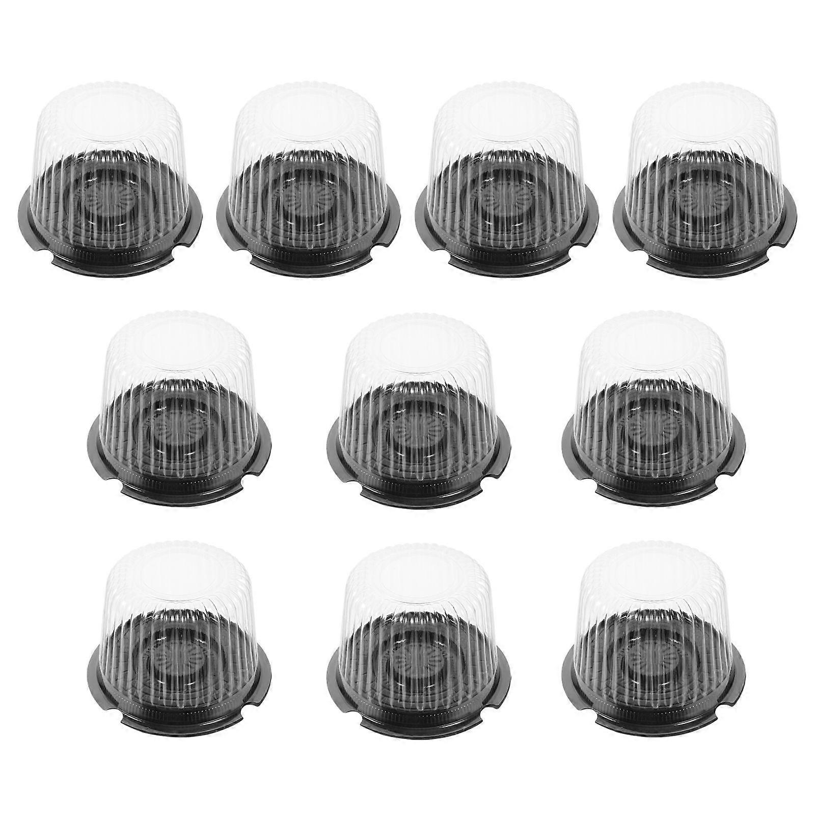 Plastic Cake Containers with Lids for Cake Presentation 10Pcs Transparent Boxes