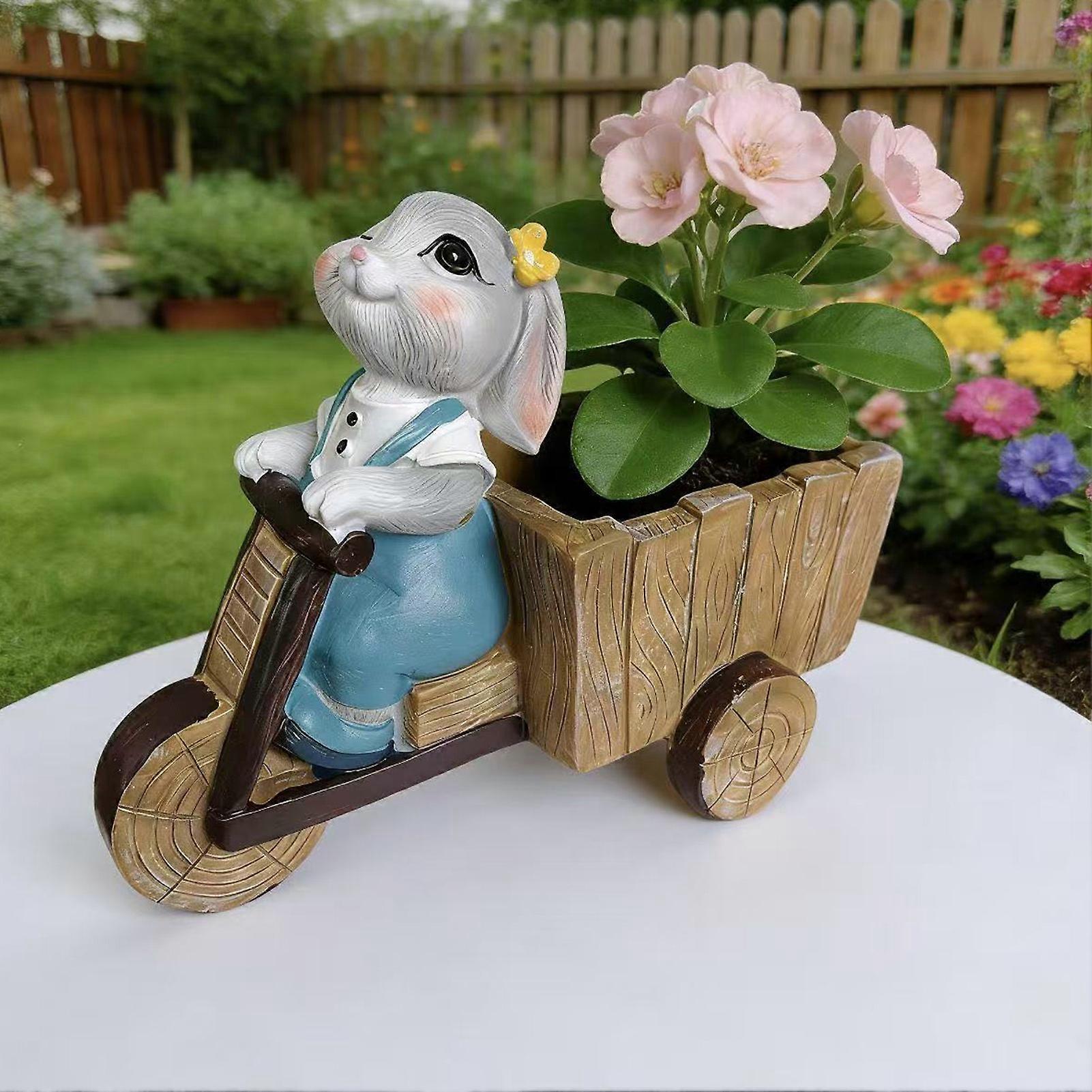 Tricycle Rabbit Pot Charming & Compact for Gift