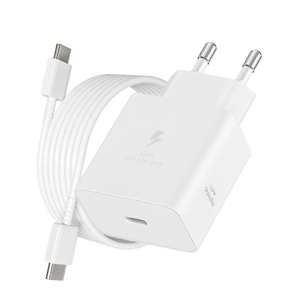 USB-C 45W PD Wall Charger Kit with USB-C Cable 1.8m Rapide, White