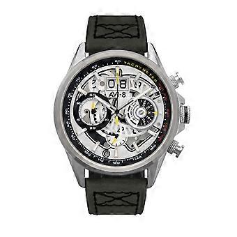 Avi-8 Hawker Harrier II AV-4065-01 herreklokke - grønn lærrem