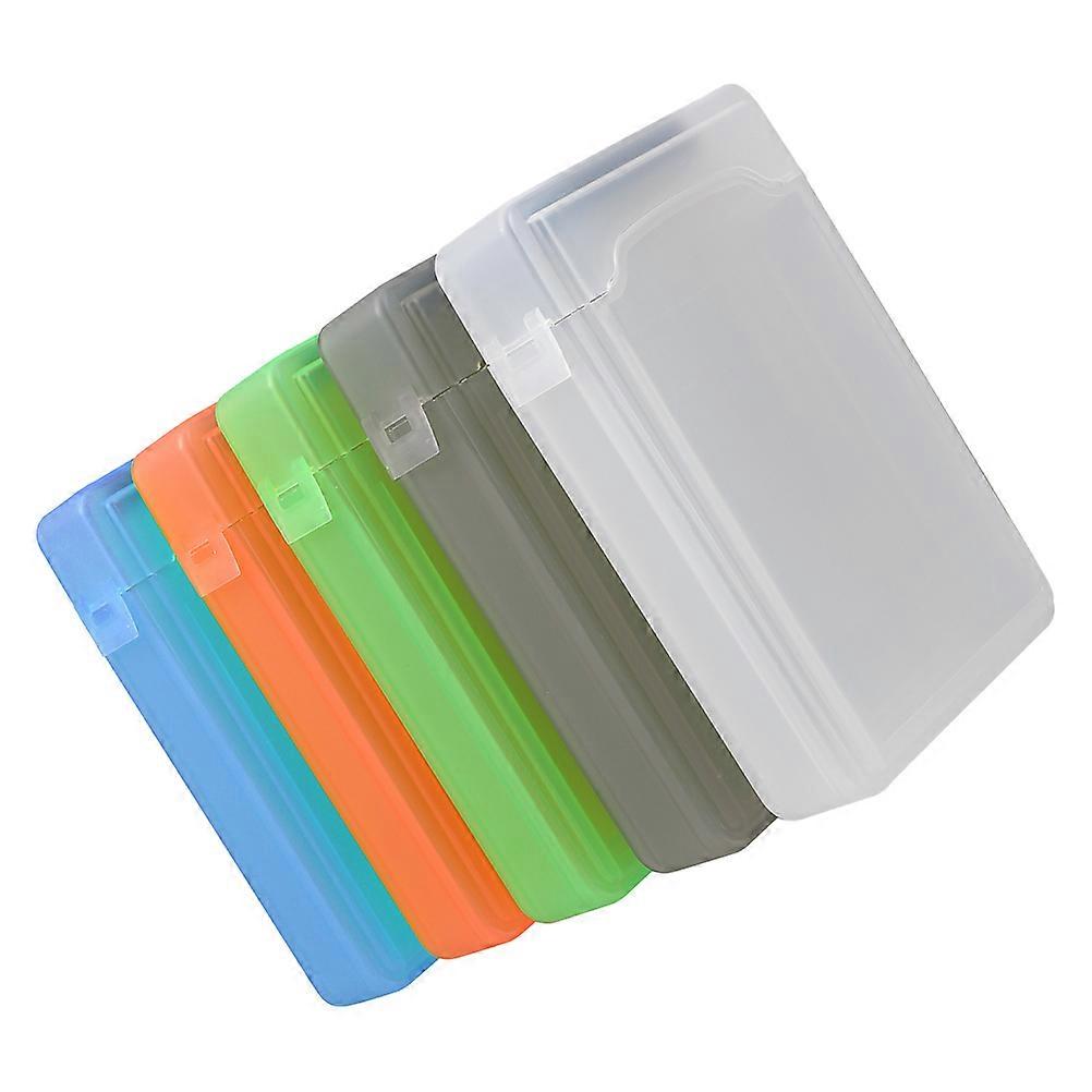 5pcs Portable Hard Drive Protective Cases Plastic Hard Disk Storage Cases