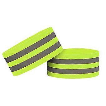Reflective Wristband, Connectable for Series Use, 5cm Green, Sports Nighttime Reflective Wrist Strap