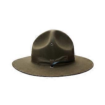 Cappello da sergente da uomo in lana al 100%, cappello da campagna militare, cappello da istruttore, cappello da ranger a cavallo