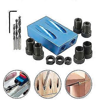 Jigsaw Accessories Pocket Hole Jig Kit Woodworking Oblique Hole Locator Drill Bits