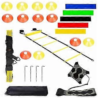 Soccer Agility Training Equipment Set Agility Ladder Soccer Cones Solo Soccer Trainer for Kids Youth Adults