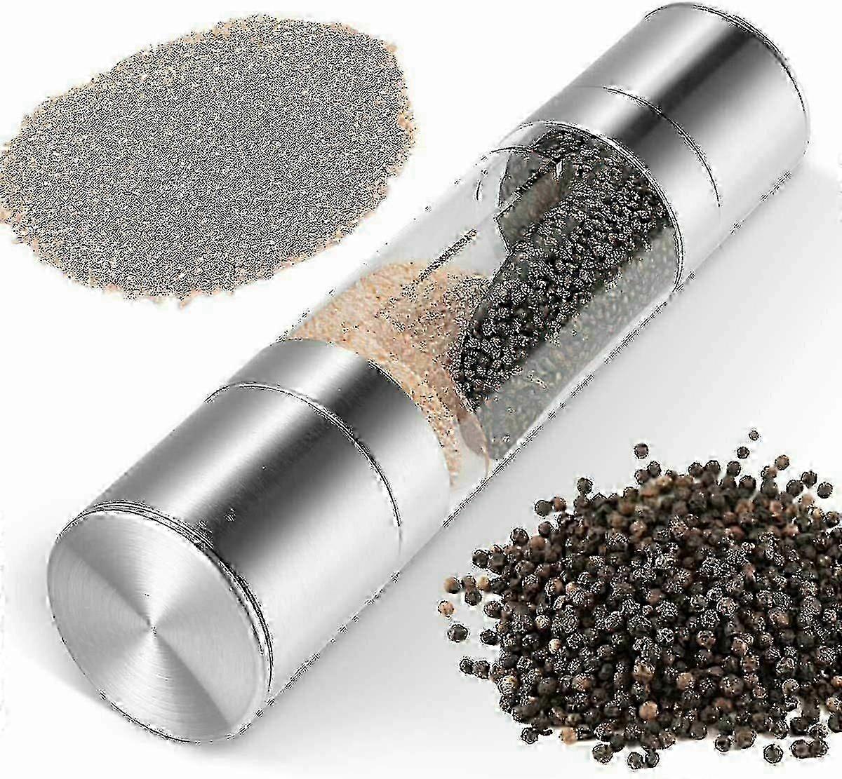 2 in 1 pepper mill Double mill pepper salt with adjustable ceramic grinder