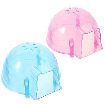 Ice House Hamster Cottage Summer Cool House for Small Pets 2Pcs Plastic