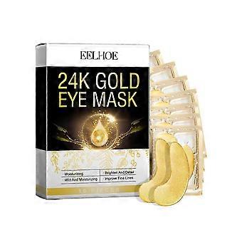 24K Gold Eye Mask for Ujędrniające, Nawilżające i Rozświetlające 16 Szt dla Młodych, Rewitalizujących Oczu