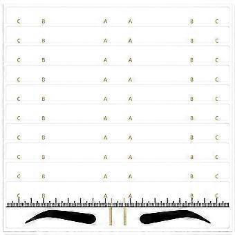 50pcs Eyebrow Shaping Ruler Reusable Eyebrow Makeup Stencils