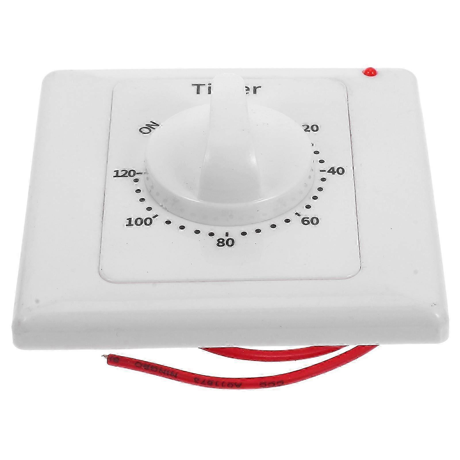 Mechanical Timer Switch For Lights Designed For Office And Commercial Use White ABS Material Countdown Timer 1Set