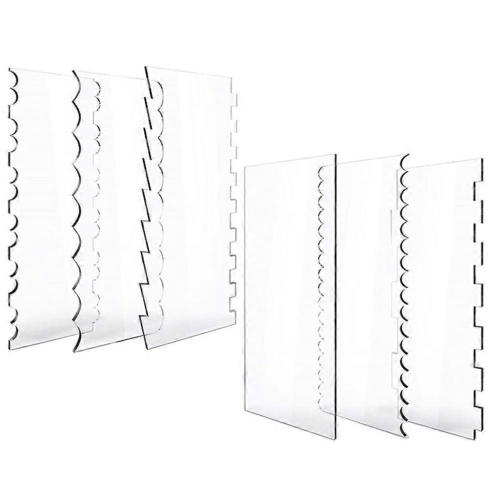 6Pcs Transparent Cake Acrylic Kitchen Baking Tool Set