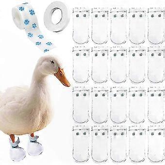 Large Size Disposable Duck Boots with Blue Bandage compatible with Bumblefoot Care, 20-Pack Pet Supplies