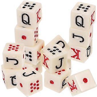 15 Pz Acrilico Poker Dadi Bugiardi Dadi Puntello Divertente Lettera Dadi Dadi Portatili Divertente Gioco Fornitura