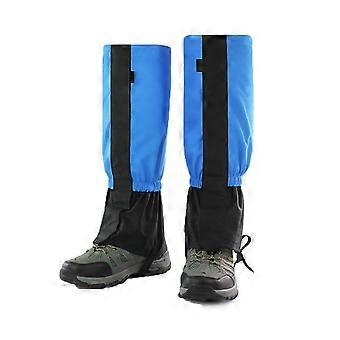 Waterproof Windproof Hiking Gaiters for Men and Women, Anti Snake Bite Adjustable Leg Covers Blue