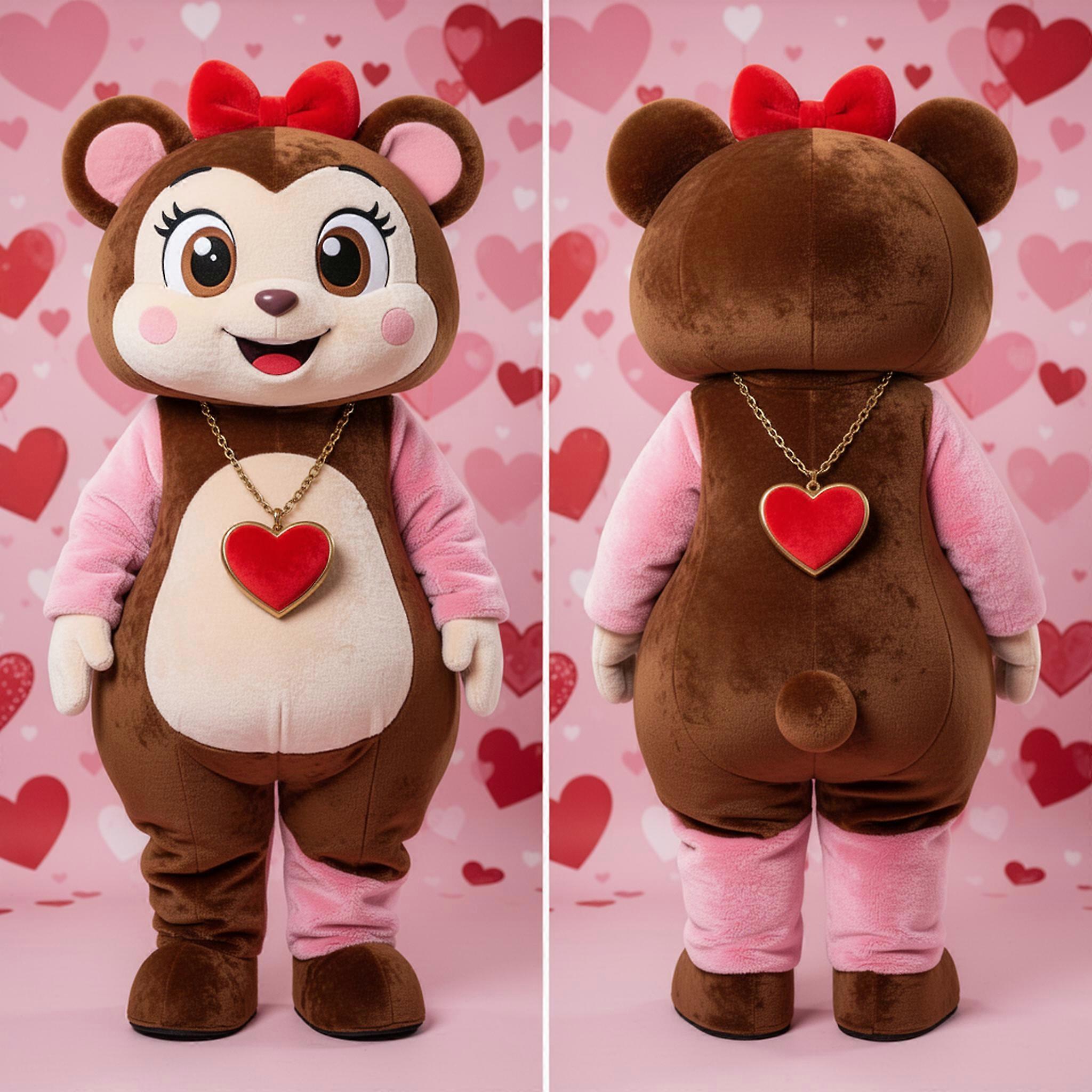 MASTICOT Brown Velvety Pendant Mascot