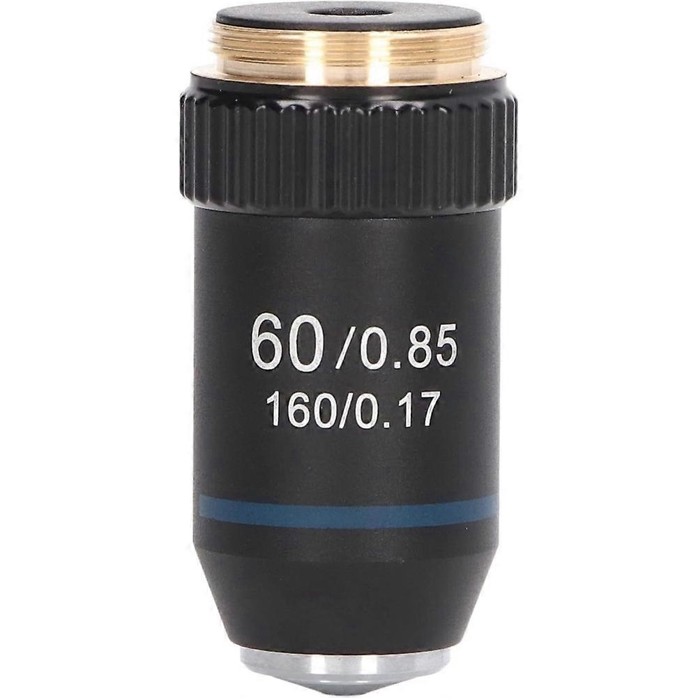 60X Microscope Objective Lens Achromatic High Magnification, 20.2mm RMS Thread for Compound Microscope