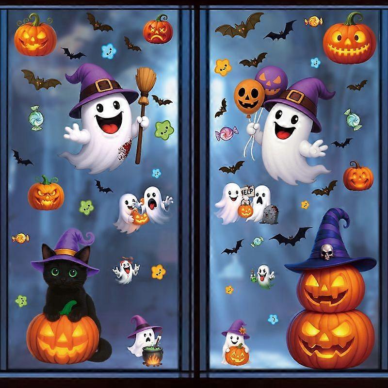 Halloween pompoenstickersC)