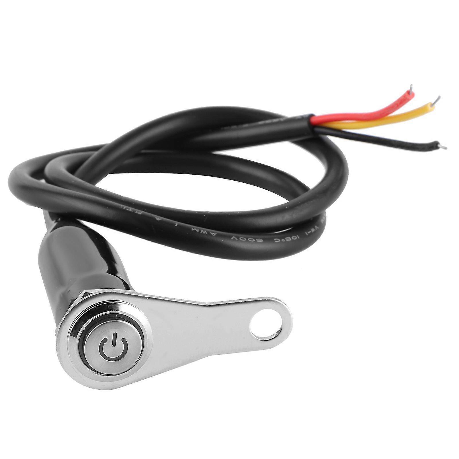 12V Stainless Steel Motorcycle Handlebar Switch LED Modification Bracket Control Push ButtonWith 1Pc Switch Button
