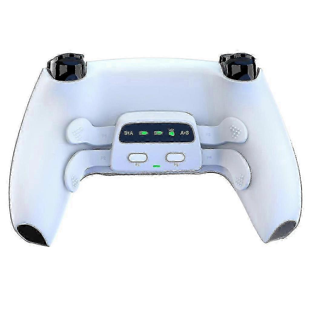 White Remappable Remap Kit for PS5 Controller, Includes Back Shell and 4 Back Buttons