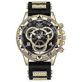 Blue Light Men's Watch Large Dial Quartz Watch With Silicone Strap