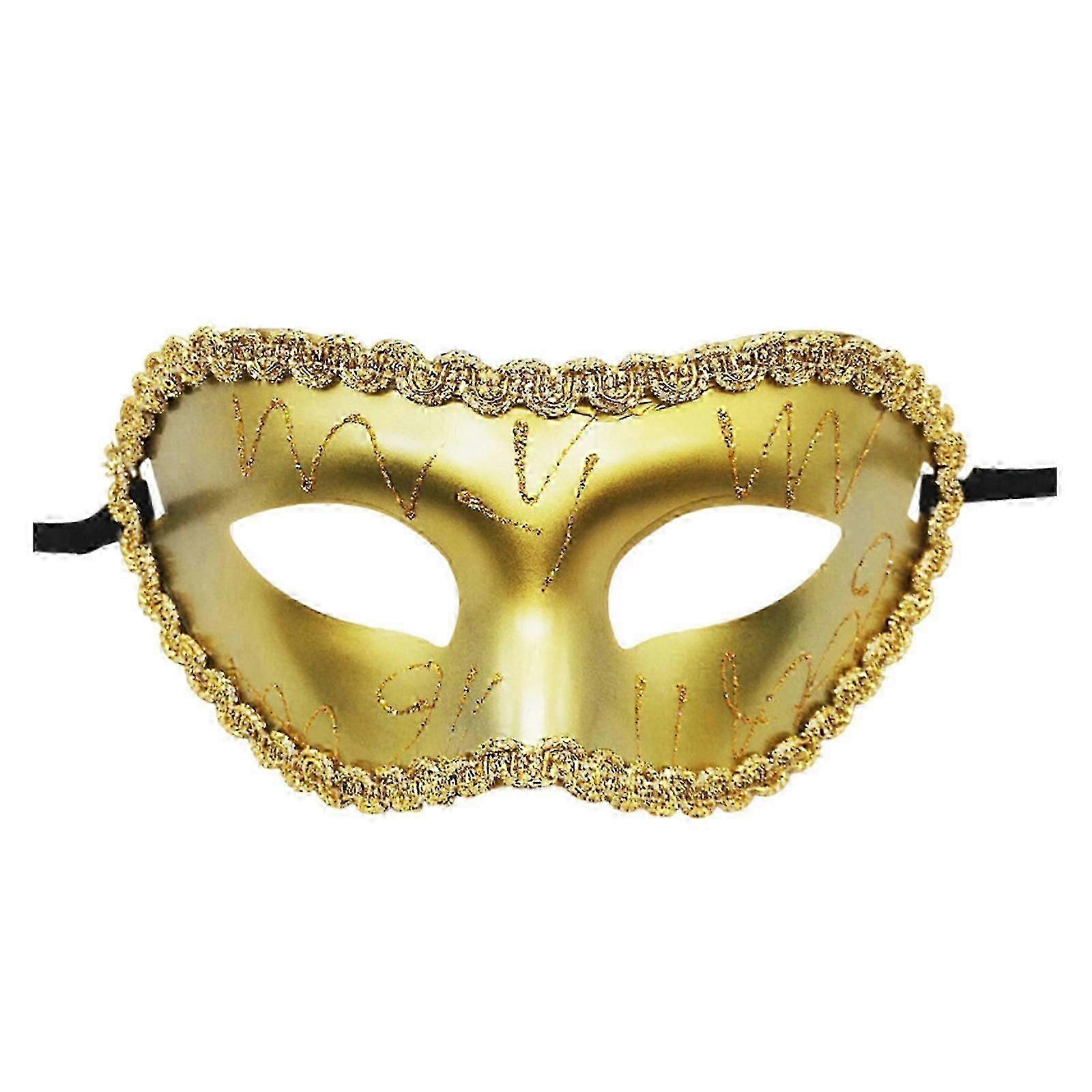 Blue Half Face Masquerade Mask Hand Painted Halloween Cosplay Accessory Compatible Compatible Compatible Compatible Compatible Compatible Compatible C