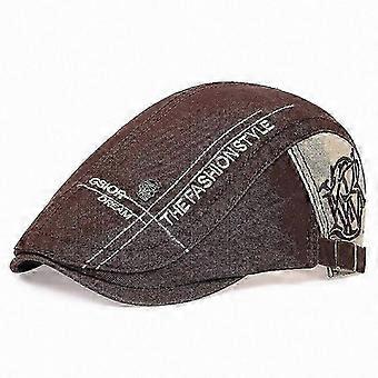 Baumwoll-Baskenmütze für Damen und Herren, geometrisches Design, lässiges Modeaccessoire für jede Jahreszeit_HP