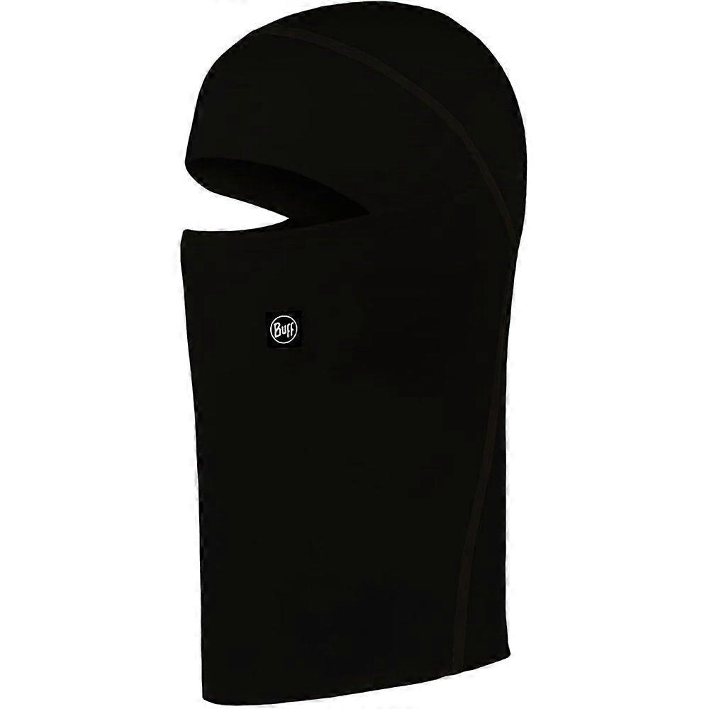 Adults Buff Merino Midweight Hinged Balaclava Solid / Black / ONE