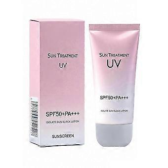 Sunscreen Cream UV Isolation SPF 50 | Water-Resistant Face and Body Sunscreen | Lightweight Non-Greasy Moisturizing Makeup Base for Sensitive Skin